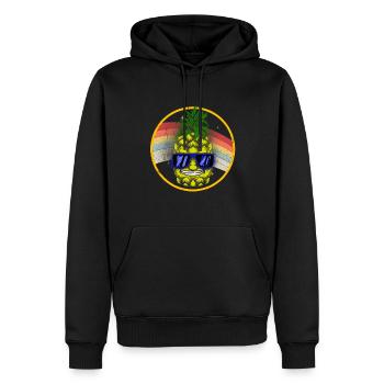 Ananas - Sweat à capuche Premium bio Homme - noir - Devant - Nico (187cm)