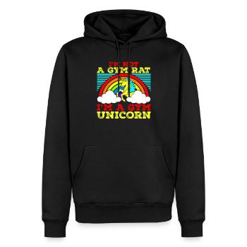 Einhorn Gym Unicorn - Männer Premium Bio Hoodie - Schwarz - Vorne - Nico (187cm)