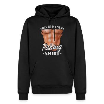 C'est ma chemise de pêche sexy pêcheur pêche drôle - Sweat à capuche Premium bio Homme - noir - Devant - Nico (187cm)