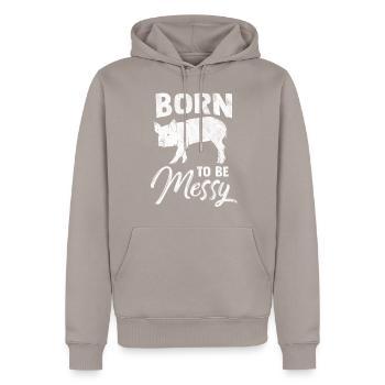 Pig Gift Piglet Kids Piglet Pig Pig - Men’s Premium Organic Hoodie - taupe - Front - Nico (187cm)