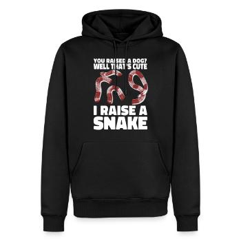 Snake Serpent You Got A Dog? Well - Männer Premium Bio Hoodie - Schwarz - Vorne - Nico (187cm)