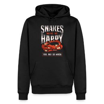 Snake Serpent Vintage Snakes Make - Männer Premium Bio Hoodie - Schwarz - Vorne - Nico (187cm)