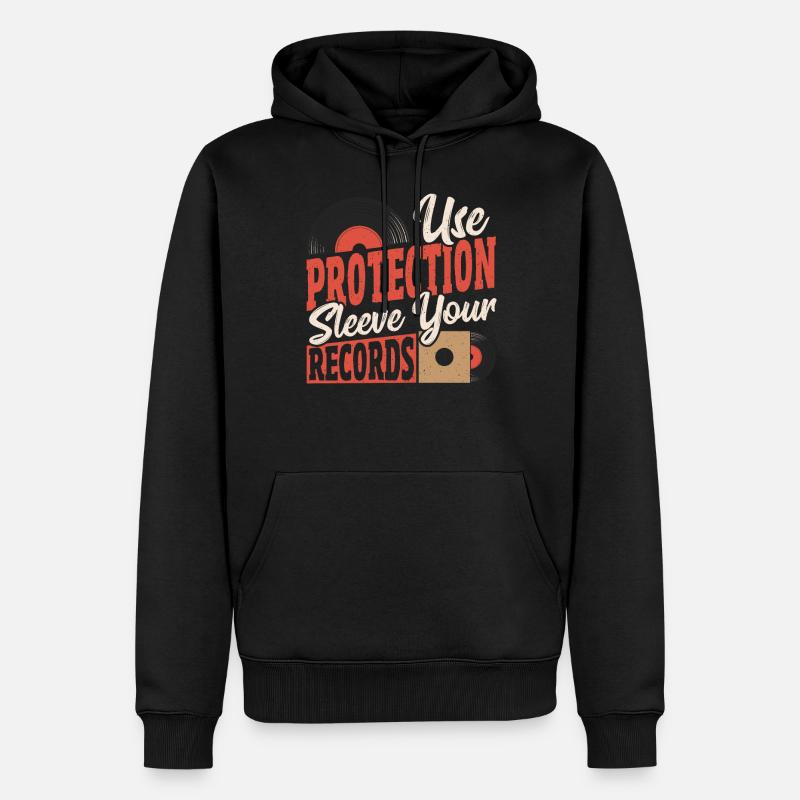 Disc Taker - Vinyl-sammeln - Männer Premium Bio Hoodie - Schwarz