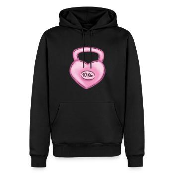 Weightlifting Weight Training Sport Fitness Trainer - Men’s Premium Organic Hoodie - black - Front - Nico (187cm)