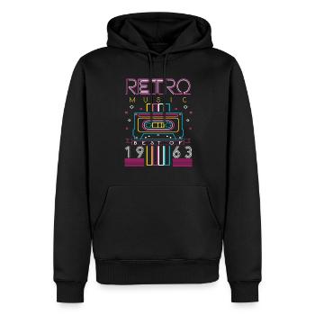 Best Of 1963 Retro Kassette Vintage Geburtstag - Männer Premium Bio Hoodie - Schwarz - Vorne - Nico (187cm)