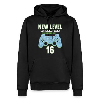 16 ans 16 anniversaire tenue Gamer Gaming - Sweat à capuche Premium bio Homme - noir - Devant - Nico (187cm)