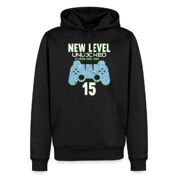 15 Years old 15 birthday outfit Gamer Gaming - Männer Premium Bio Hoodie - Schwarz - Vorne - Nico (187cm)
