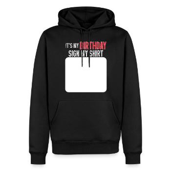 C’est mon signe ma chemise drôle Anniversaire - Sweat à capuche Premium bio Homme - noir - Devant - Nico (187cm)