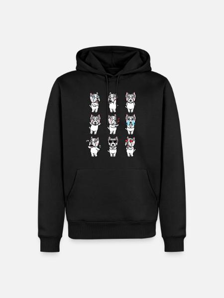 West Highland White Terrier Dog Westie - Men’s Premium Organic Hoodie - black