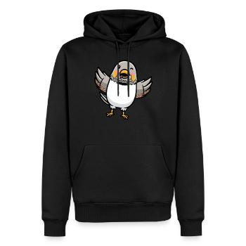 Zebra Finch Bird Emoticon - Herre Premium økologisk hoodie - sort - Foran - Nico (187cm)