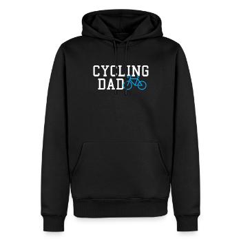 cycling dad - Männer Premium Bio Hoodie - Schwarz - Vorne - Nico (187cm)