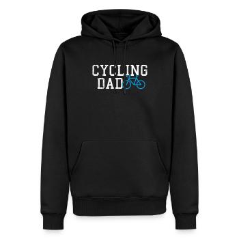 cycling dad - Männer Premium Bio Hoodie - Schwarz - Vorne - Nico (187cm)