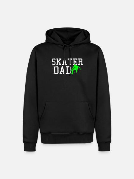 patineur papa - Sweat à capuche Premium bio Homme - noir