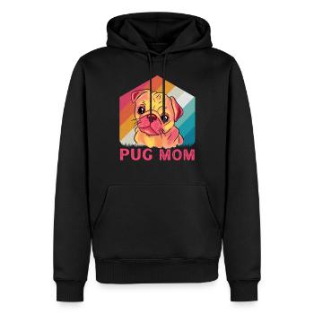 Maman Carlin - Sweat à capuche Premium bio Homme - noir - Devant - Nico (187cm)