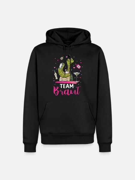 Team Braut - Männer Premium Bio Hoodie - Schwarz