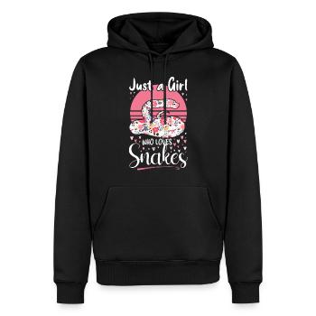 Snake Serpent Flower Floral Just A - Männer Premium Bio Hoodie - Schwarz - Vorne - Nico (187cm)