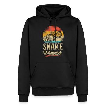 Snake Serpent Retro Vintage Snake - Männer Premium Bio Hoodie - Schwarz - Vorne - Nico (187cm)