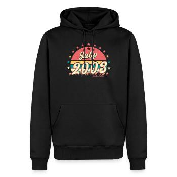 Bestes Lebensjahr Juli 2003 - Männer Premium Bio Hoodie - Schwarz - Vorne - Nico (187cm)