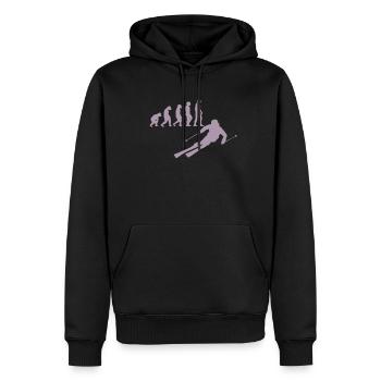 Ski Skifahrer Ski fahren - Männer Premium Bio Hoodie - Schwarz - Vorne - Nico (187cm)
