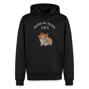Meerschweinchen Meerschwein Papa Vater - Männer Premium Bio Hoodie - Schwarz - Vorne - Nico (187cm)
