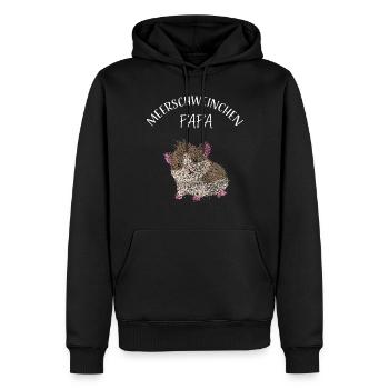 Meerschweinchen Papa Vater Nagetiere - Männer Premium Bio Hoodie - Schwarz - Vorne - Nico (187cm)