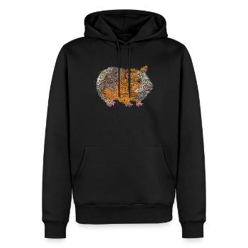 Cochon d’Inde Cochon - Sweat à capuche Premium bio Homme - noir - Devant - Nico (187cm)