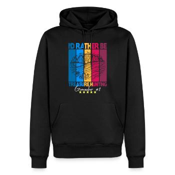 Geocaching Geocacher Dicton - Sweat à capuche Premium bio Homme - noir - Devant - Nico (187cm)
