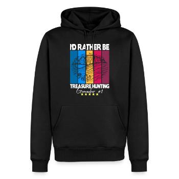 Geocaching Geocacher Dicton - Sweat à capuche Premium bio Homme - noir - Devant - Nico (187cm)