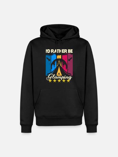 I'd rather be Glamping - Men’s Premium Organic Hoodie - black