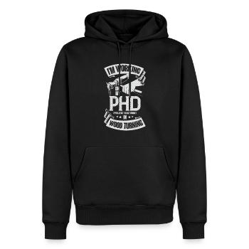 Tournage Bois Tournage Banc Turner Cadeau - Sweat à capuche Premium bio Homme - noir - Devant - Nico (187cm)