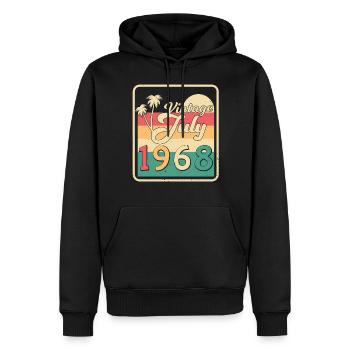 Juli 1968 Retro - Männer Premium Bio Hoodie - Schwarz - Vorne - Nico (187cm)