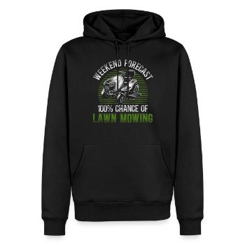 Lawn Mower Mowing Dad Father - Männer Premium Bio Hoodie - Schwarz - Vorne - Nico (187cm)