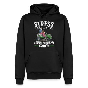 Lawn Mower Mowing Dad Father - Männer Premium Bio Hoodie - Schwarz - Vorne - Nico (187cm)