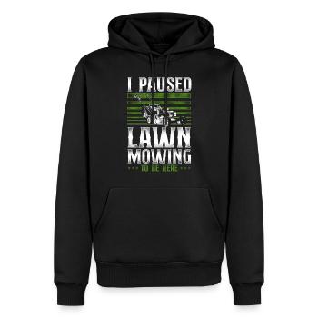 Lawn Mower Mowing Dad Father - Männer Premium Bio Hoodie - Schwarz - Vorne - Nico (187cm)