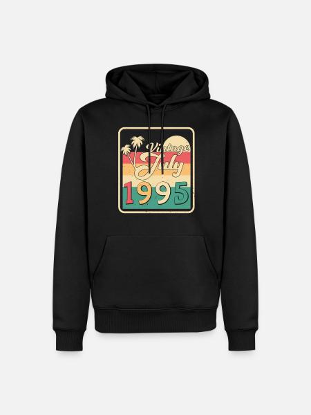 Geschenkidee 1995 Juli - Männer Premium Bio Hoodie - Schwarz