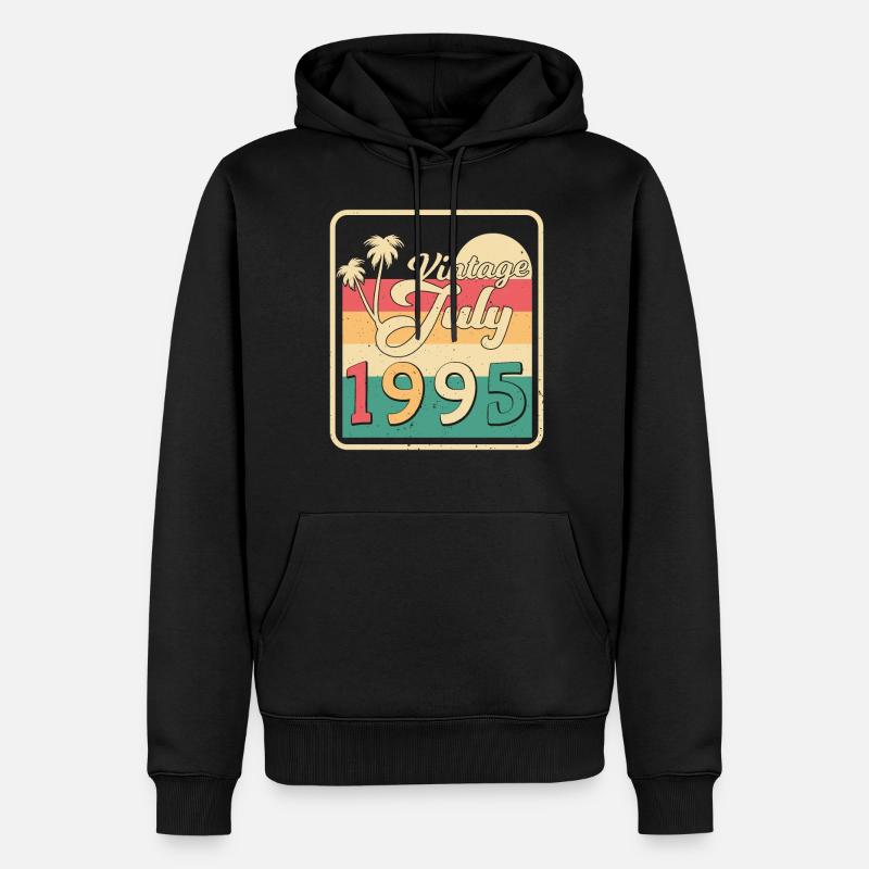 Geschenkidee 1995 Juli - Männer Premium Bio Hoodie - Schwarz