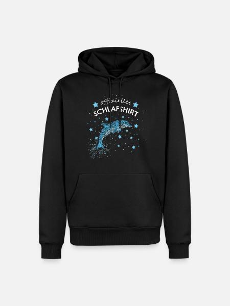 Offizielles Schlafshirt Delfin Delfine - Männer Premium Bio Hoodie - Schwarz