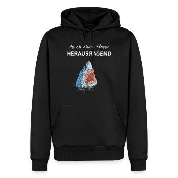 Weisser Hai Haie Haifisch Hailiebhaber - Männer Premium Bio Hoodie - Schwarz - Vorne - Nico (187cm)
