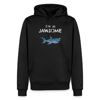 Jawsome Grosser Weisser Hai Haifisch - Männer Premium Bio Hoodie - Schwarz - Vorne - Nico (187cm)