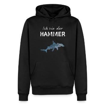 Hammerhai Hai Haie Hailiebhaber Haifisch - Männer Premium Bio Hoodie - Schwarz - Vorne - Nico (187cm)
