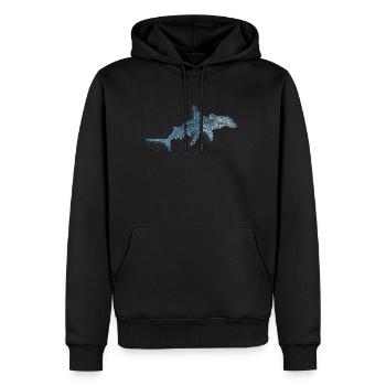 Hammerhai Hai Haie Wale Haifisch Ozean - Männer Premium Bio Hoodie - Schwarz - Vorne - Nico (187cm)