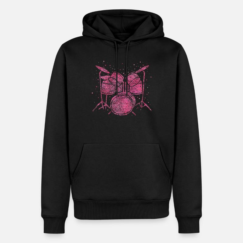 Batterie Batteur Batterie - Sweat à capuche Premium bio Homme - noir