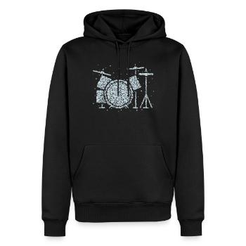 Schlagzeug Drumset Trommler Trommeln Geschenk - Männer Premium Bio Hoodie - Schwarz - Vorne - Nico (187cm)
