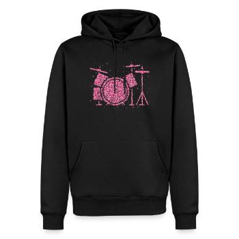 Schlagzeugerin Drummer Queen Schlagzeug - Männer Premium Bio Hoodie - Schwarz - Vorne - Nico (187cm)