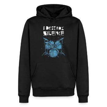 Schlagzeuger Schlagzeug Trommler Drums - Männer Premium Bio Hoodie - Schwarz - Vorne - Nico (187cm)