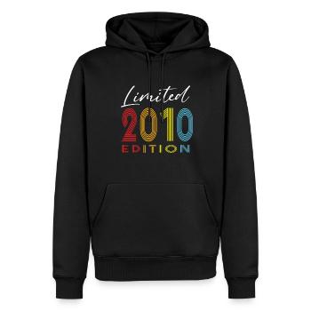 Édition limitée 2010 - Sweat à capuche Premium bio Homme - noir - Devant - Nico (187cm)