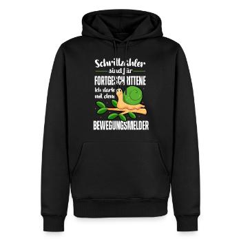 Schrittzähler sind für Fortgeschritten Schnecken - Männer Premium Bio Hoodie - Schwarz - Vorne - Nico (187cm)