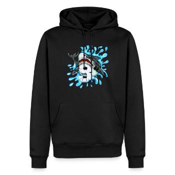 Geburtstagsgeschenk zum 9. Geburtstag Kinder Hai - Männer Premium Bio Hoodie - Schwarz - Vorne - Nico (187cm)