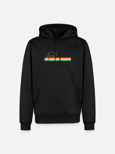 Kangourou Rétro - Sweat à capuche Premium bio Homme - noir
