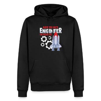 Ingénieur en aérospatiale - Sweat à capuche Premium bio Homme - noir - Devant - Nico (187cm)